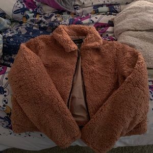 Brand new with tags apricot teddy coat